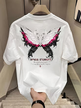 Heavyweight 100% Cotton Men's Oversized Butterfly Graphic Tee – Asymmetrical Hem