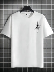 Men’s Polyester T-Shirt – Loose Fit Dagger Pattern