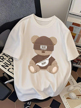 Men's Relaxed Fit Cotton Teddy Bear Graphic T-Shirt – Summer Streetwear Tee