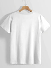 Women's Anime Rabbit Graphic T-Shirt - Cute Bunny Tee with Black Print, Breathable Loose Fit Top for Everyday, Parties, Conventions - Lightweight Spring/Summer Shirt (Machine Washable), Party Outfit, Stretchy Fabric, Streetwe