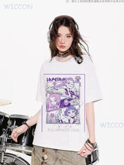 Anime K-Pop Demon Rumi Hunters Oversize Washed T-shirt