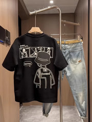 Breathable Tee with Humorous Serenading Squirrels