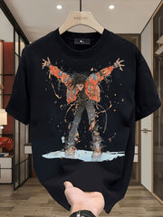 Men's Cotton Skateboard Graphic T-Shirt – Casual Summer Streetwear
