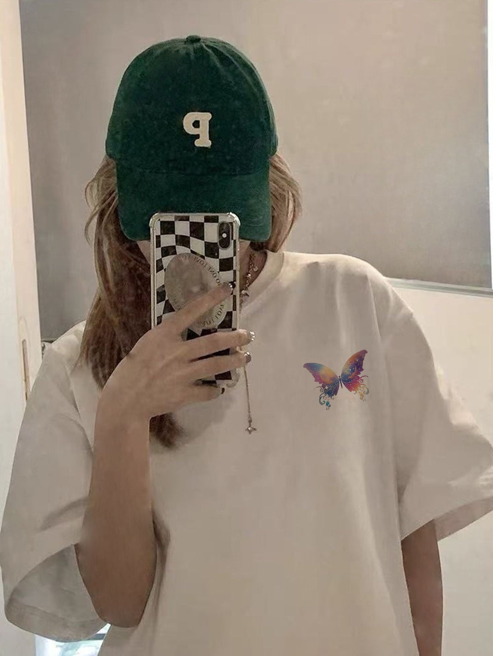Women’s Casual Short Sleeve T-Shirt – Vibrant Butterfly & Moon Graphic Spring & Summer Everyday Wear