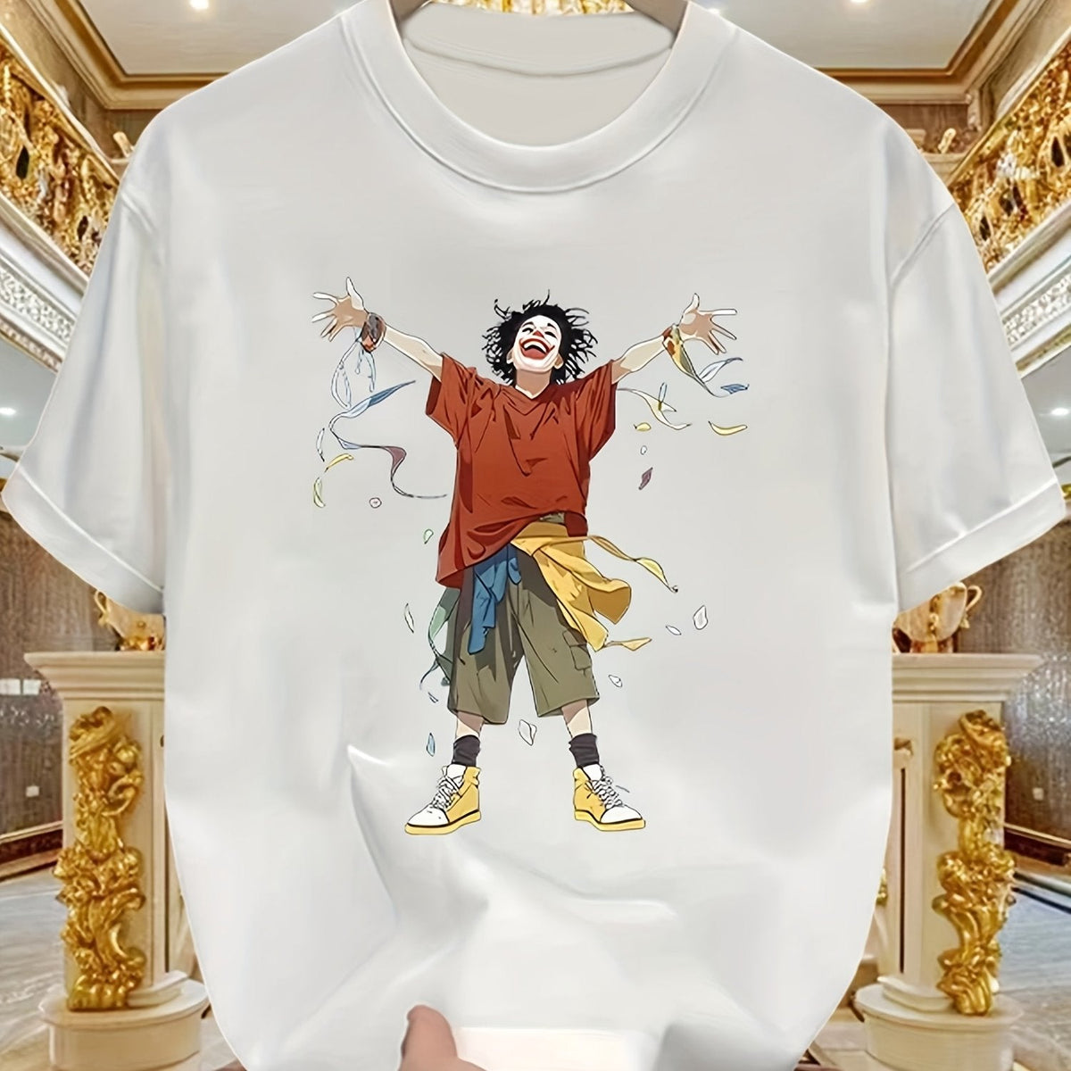 Oversized Cartoon Graphic Streetwear Tee – 100% Cotton