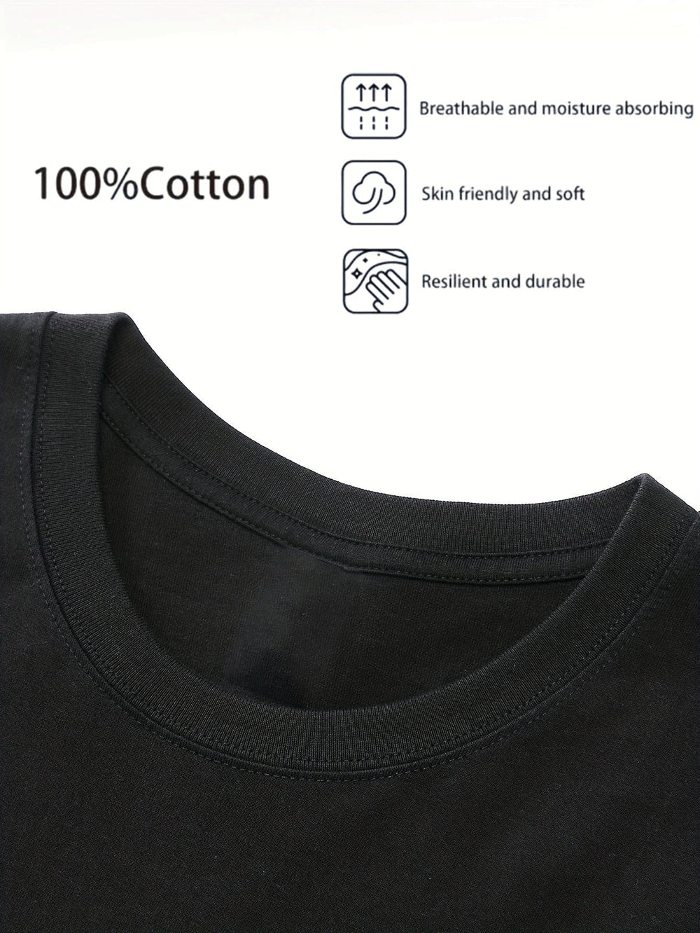 Men'S Cotton Short Sleeve T-Shirt with Headphones Graphic Print- Street Art Graffiti Music Design, Regular Fit Round Neck Summer Casual Tee for Commuting& Casual Attire, Streetwear Fashion, Urban Streetwear, Breathable Fabric
